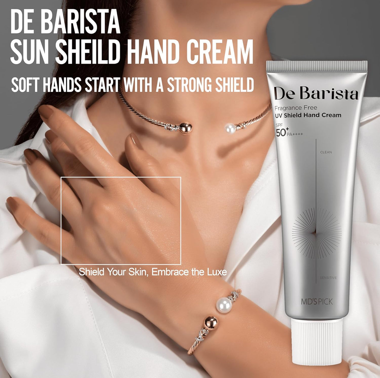 De Barista Sun Shield Hand Cream SPF50+/PA++++ MD'S PICK Skincare MD'S PICK