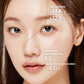 Model showing before and after results using Medicube Vitamin C Cream with improvements in radiance, texture, and hydration