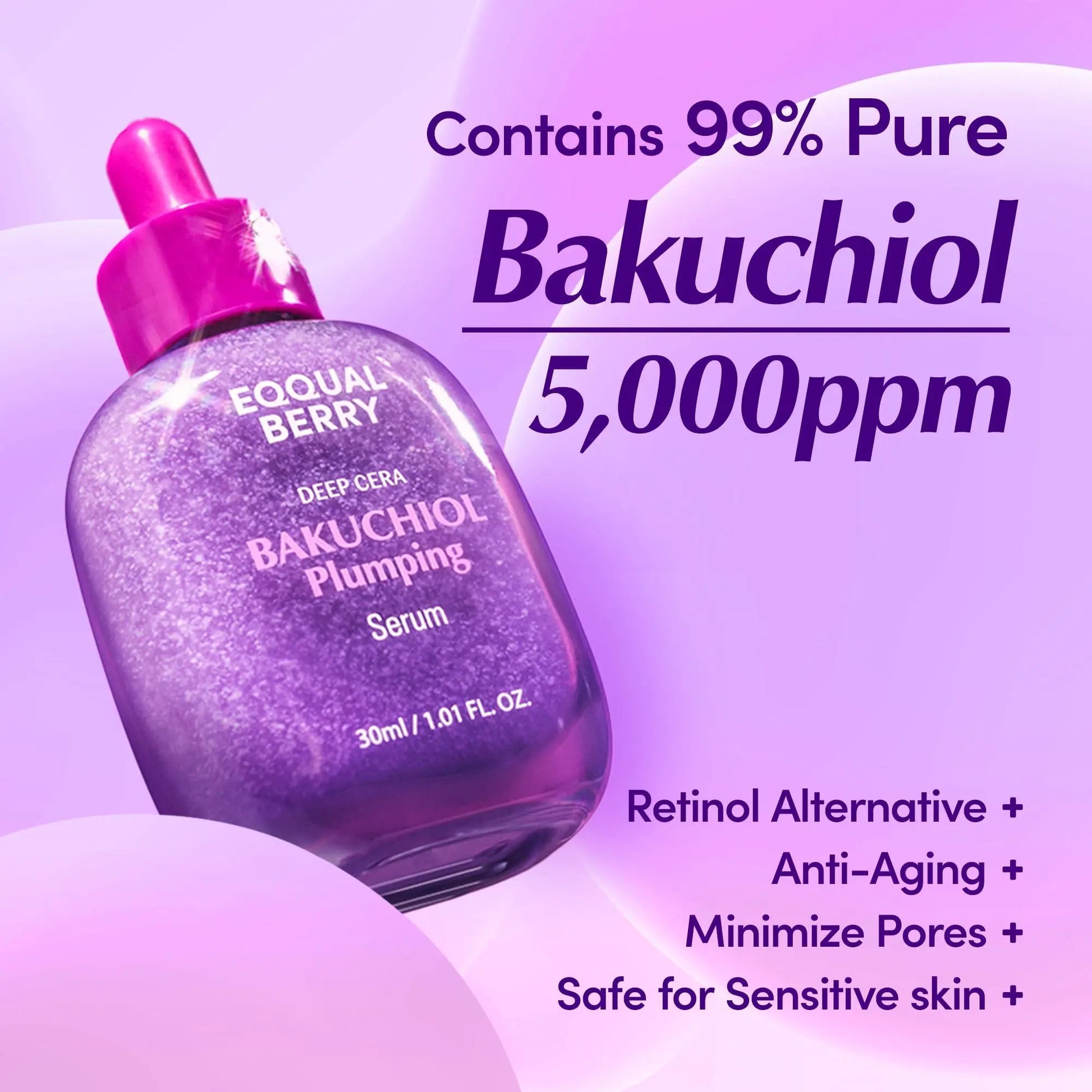 EQQUALBERRY BAKUCHIOL PLUMPING SERUM 30ML - ISLA 