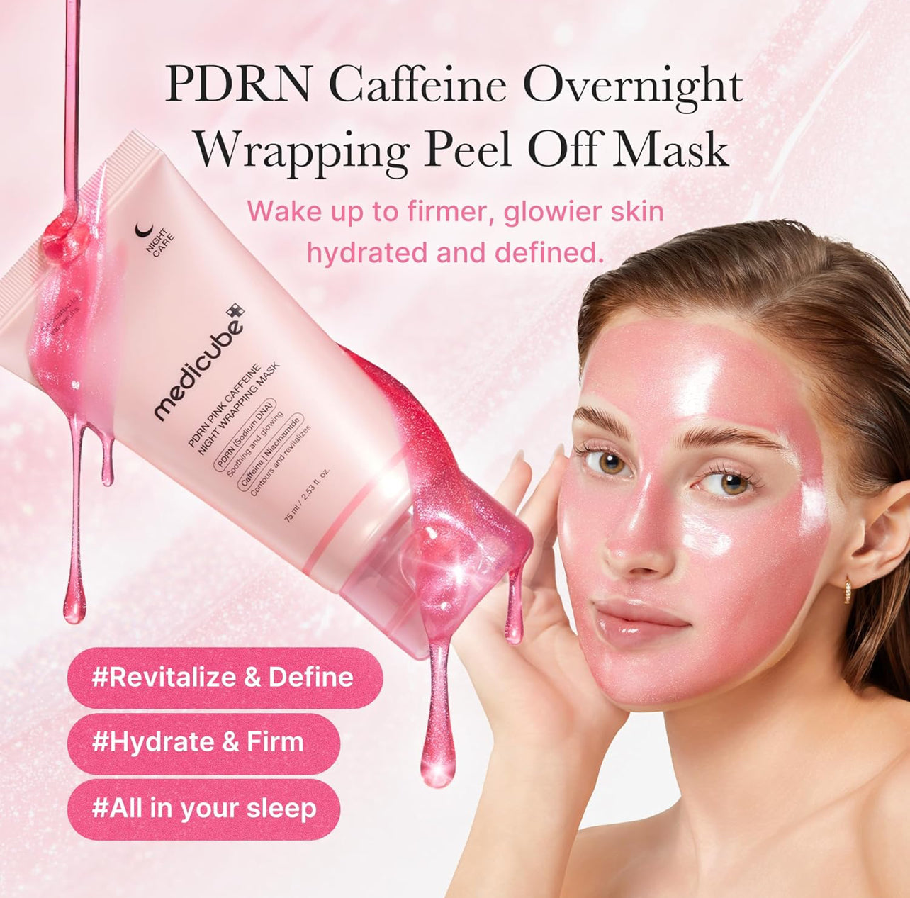 medicube PDRN Caffeine Overnight Wrapping Peel Off Facial Mask medicube Skincare medicube