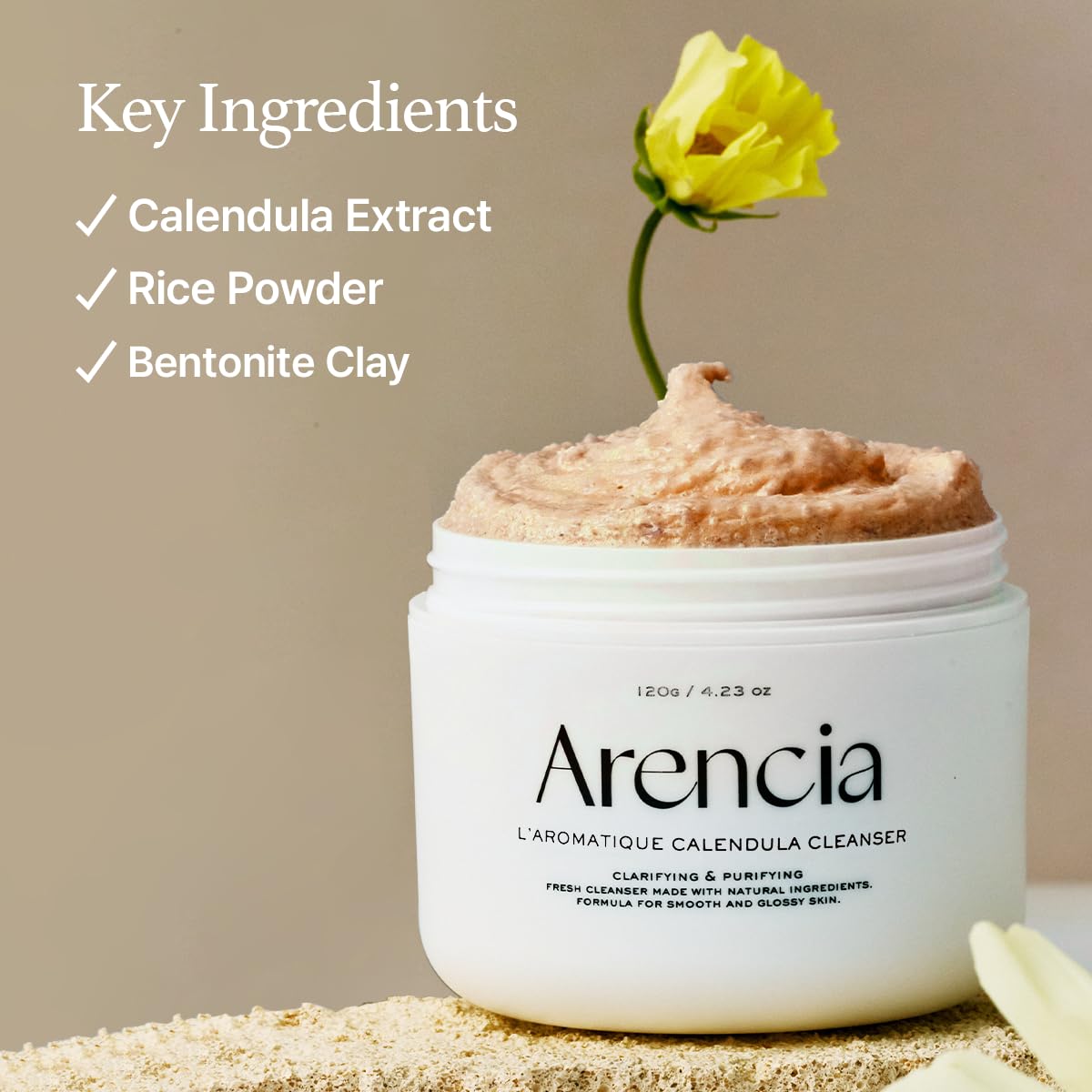 ARENCIA Calendula Rice Mochi Fresh Cleanser ARENCIA Skincare ARENCIA