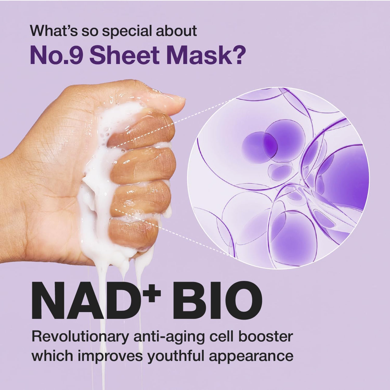 numbuzin No.9 Sheet Mask | NAD+ BIO Lifting-sil Full Face Mask NUMBUZIN  NUMBUZIN
