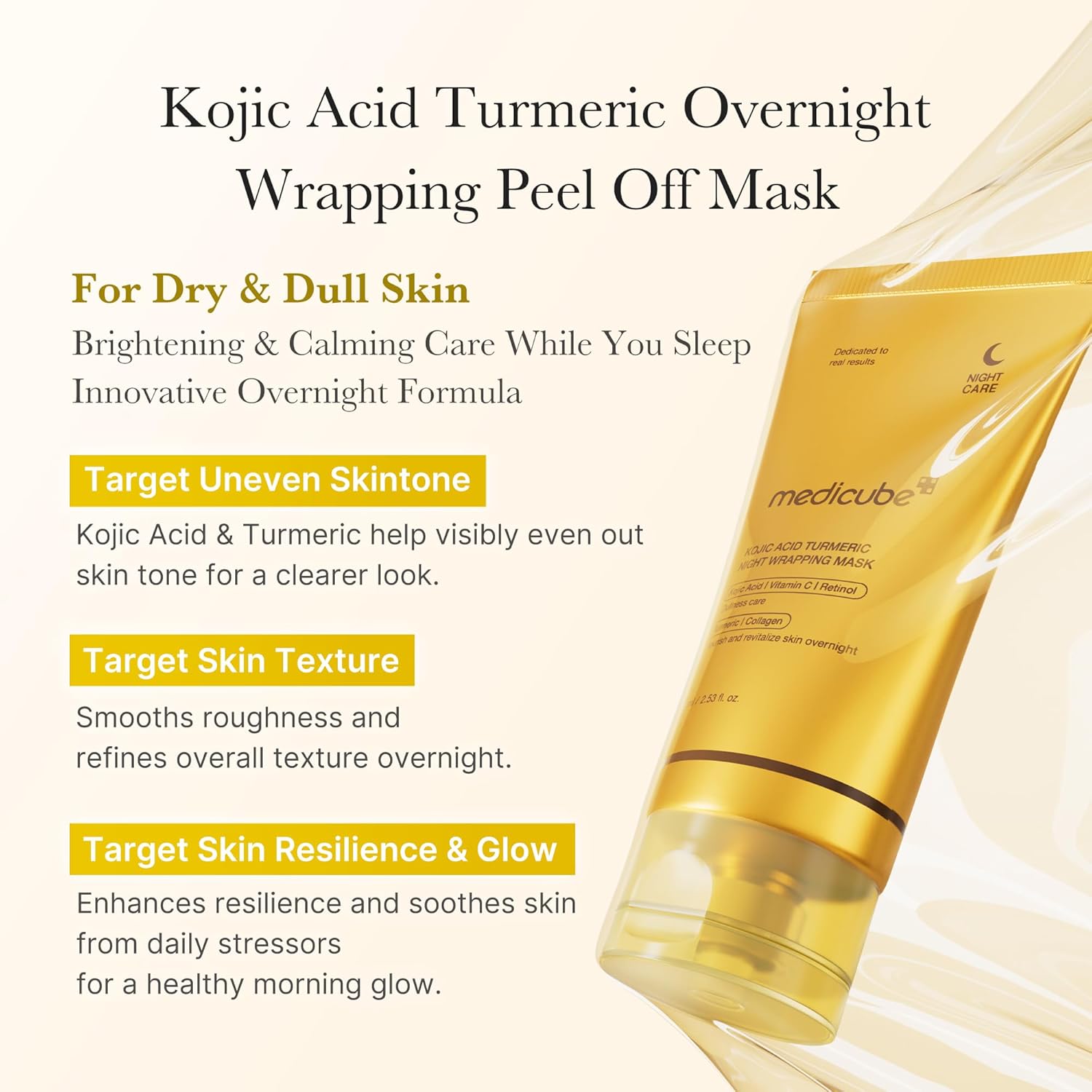 medicube Kojic Acid Turmeric Overnight Wrapping Peel Off Mask medicube Skincare medicube