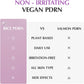 Comparison chart between rice PDRN and salmon PDRN showing the benefits of vegan, irritation-free, plant-based skincare