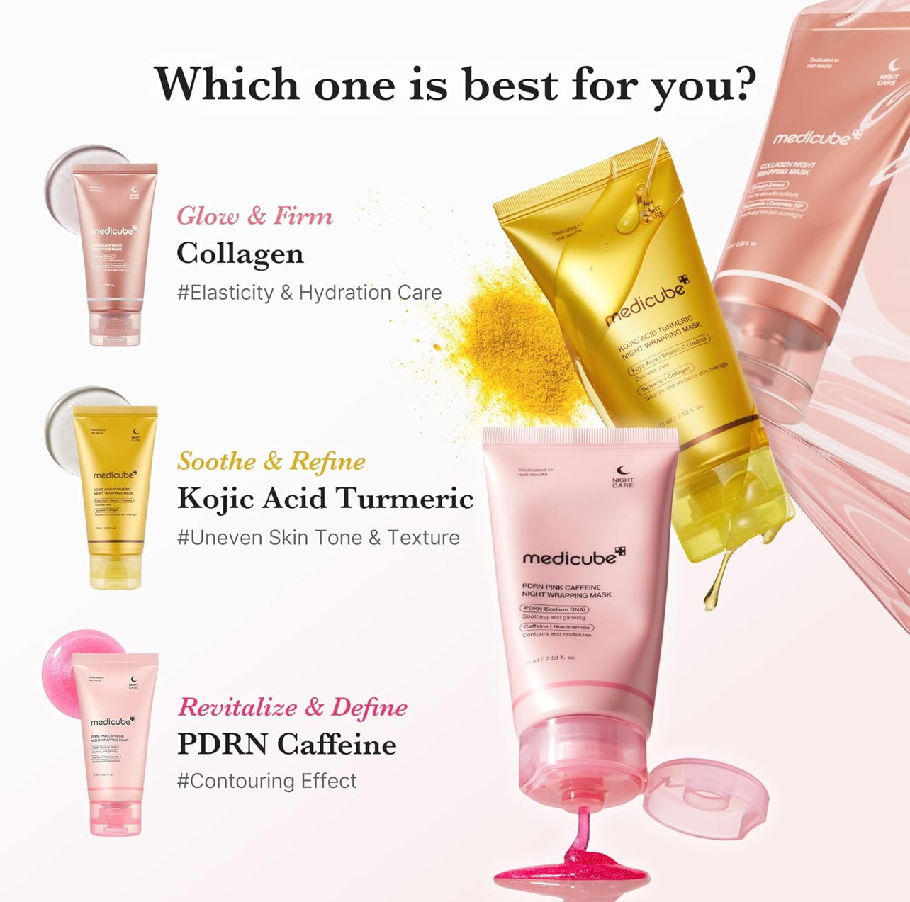 medicube PDRN Caffeine Overnight Wrapping Peel Off Facial Mask medicube Skincare medicube