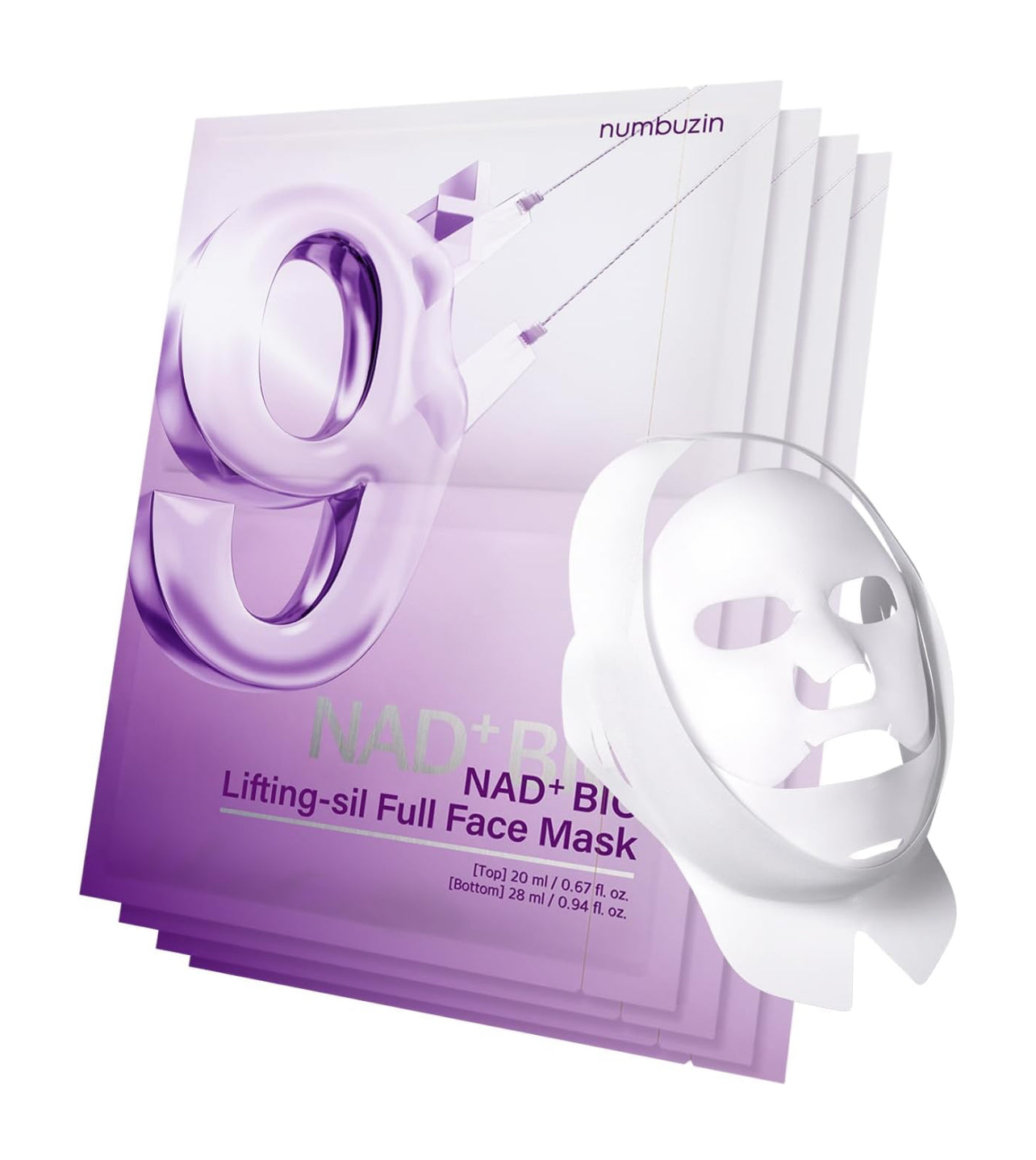 numbuzin No.9 Sheet Mask | NAD+ BIO Lifting-sil Full Face Mask NUMBUZIN  NUMBUZIN