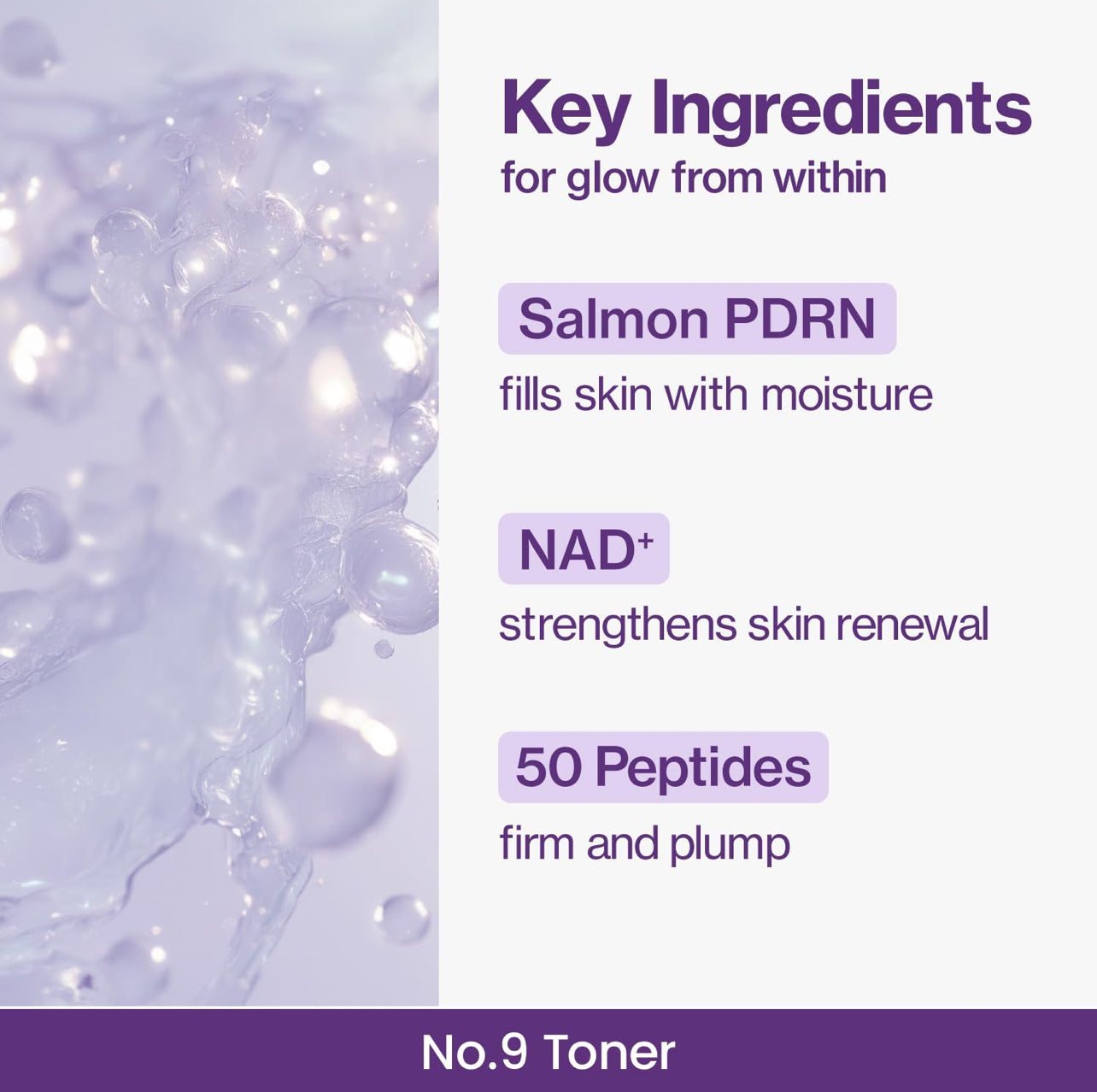 numbuzin No.9 NAD+ PDRN Glow Boosting Toner NUMBUZIN Skincare NUMBUZIN