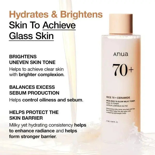 Anua Rice 70 Glow Milky Toner - ISLA 
